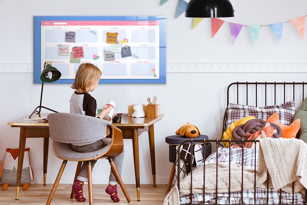 Magnetic dry erase board Annual planner with space for photos