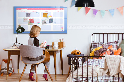 Magnetic dry erase board Annual planner with space for photos