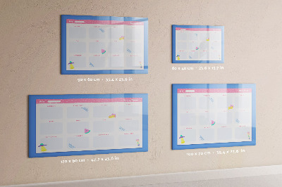 Magnetic dry erase board Annual planner with space for photos