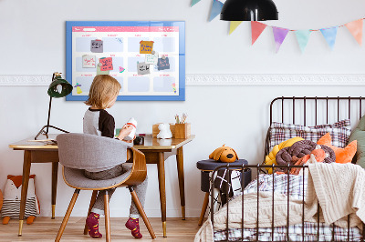 Magnetic dry erase board Annual planner with space for photos