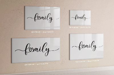Dry erase board magnetic Family memories on the wall