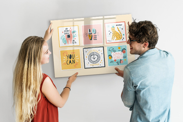 Magnetic dry erase board Creative collages full of positive emotions