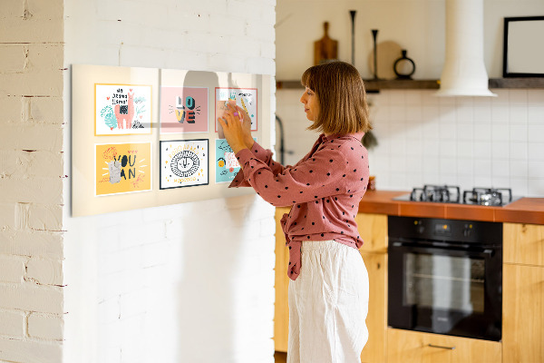 Magnetic dry erase board Creative collages full of positive emotions