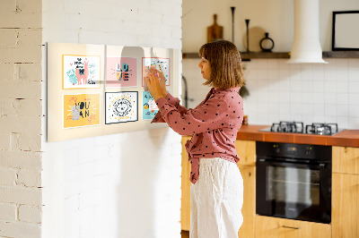 Magnetic dry erase board Creative collages full of positive emotions
