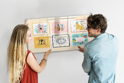 Magnetic dry erase board Creative collages full of positive emotions