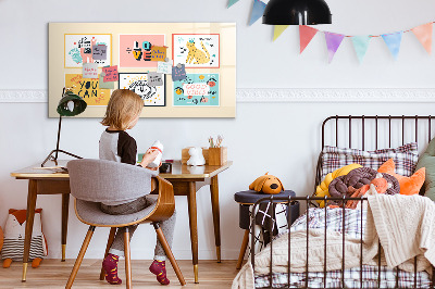 Magnetic dry erase board Creative collages full of positive emotions