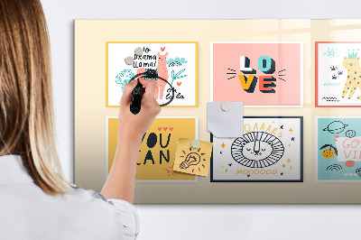 Magnetic dry erase board Creative collages full of positive emotions