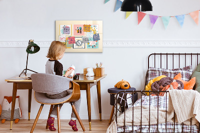 Magnetic dry erase board Creative collages full of positive emotions