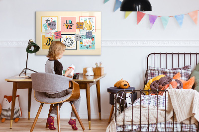 Magnetic dry erase board Creative collages full of positive emotions