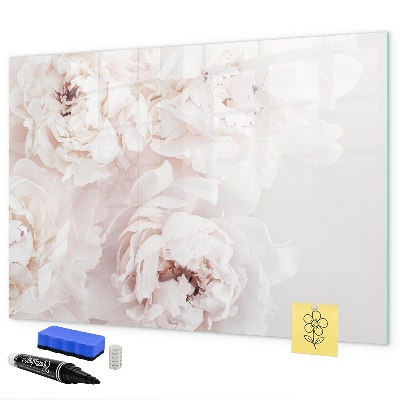 Dry erase board magnetic Floral motif with space for photos