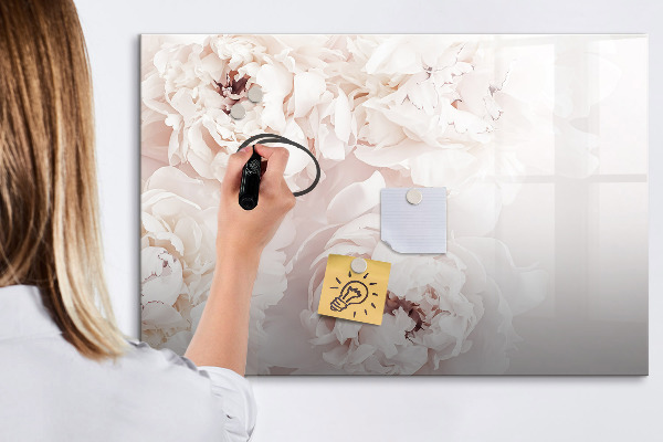 Dry erase board magnetic Floral motif with space for photos