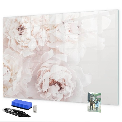 Dry erase board magnetic Floral motif with space for photos