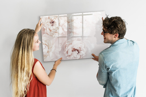 Dry erase board magnetic Floral motif with space for photos
