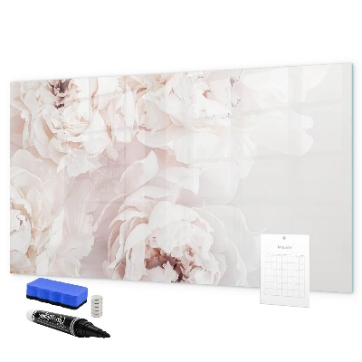 Dry erase board magnetic Floral motif with space for photos