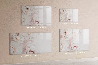 Dry erase board magnetic Floral motif with space for photos
