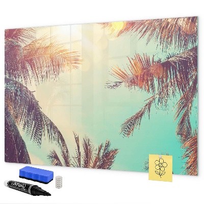 Magnetic dry erase board Summer memories in a tropical style