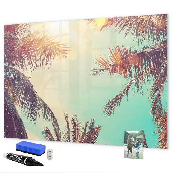 Magnetic dry erase board Summer memories in a tropical style