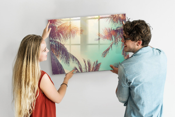 Magnetic dry erase board Summer memories in a tropical style
