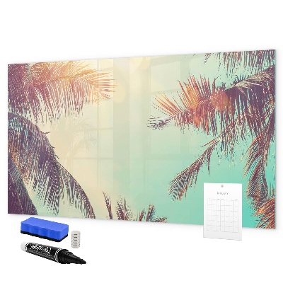 Magnetic dry erase board Summer memories in a tropical style