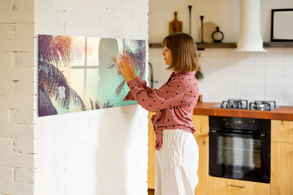 Magnetic dry erase board Summer memories in a tropical style