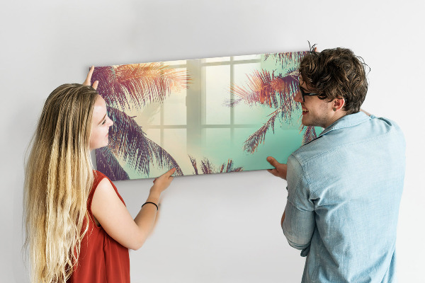 Magnetic dry erase board Summer memories in a tropical style