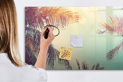 Magnetic dry erase board Summer memories in a tropical style