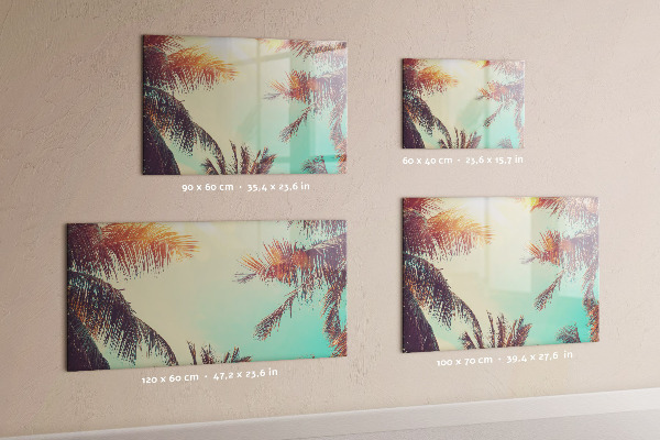 Magnetic dry erase board Summer memories in a tropical style
