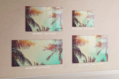 Magnetic dry erase board Summer memories in a tropical style