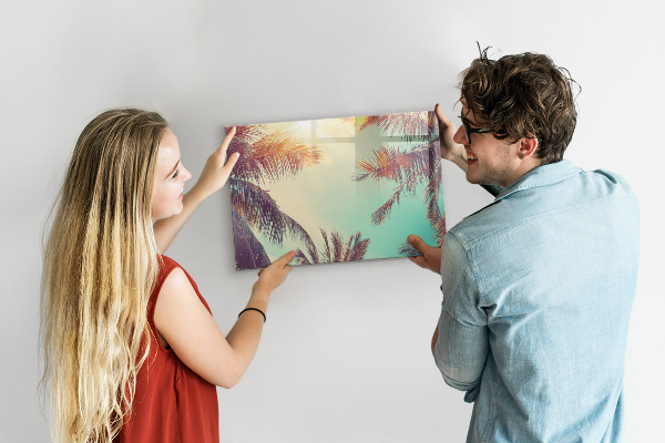 Magnetic dry erase board Summer memories in a tropical style