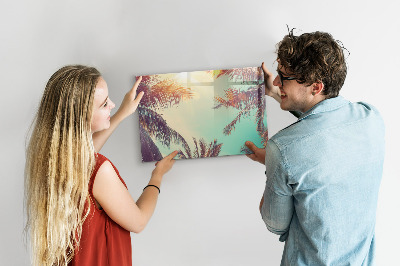 Magnetic dry erase board Summer memories in a tropical style