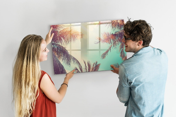 Magnetic dry erase board Summer memories in a tropical style