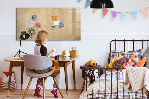 Dry erase board magnetic A stylish board for notes and photos