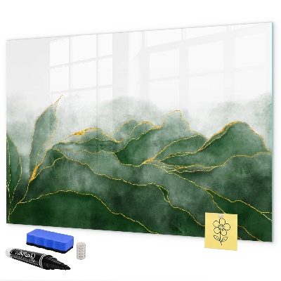 Dry erase board magnetic Green board for photos and notes