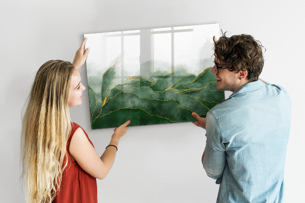 Dry erase board magnetic Green board for photos and notes