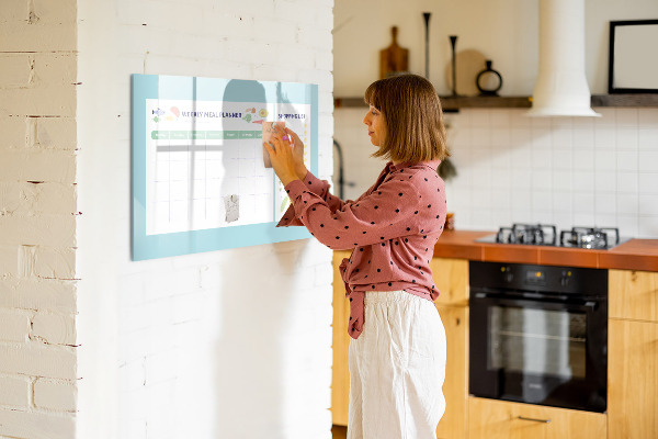 Magnetic dry erase board Meal planner and shopping list