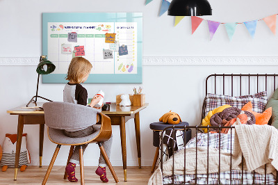 Magnetic dry erase board Meal planner and shopping list