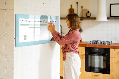 Magnetic dry erase board Meal planner and shopping list