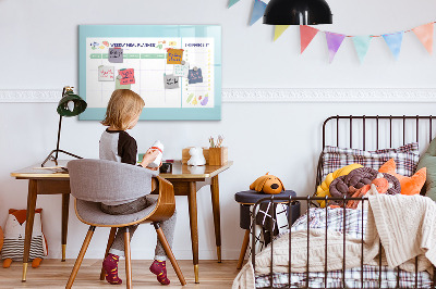 Magnetic dry erase board Meal planner and shopping list