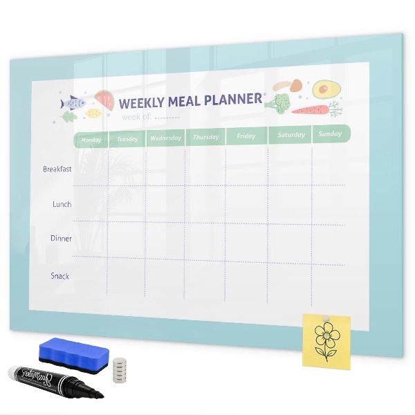 Dry erase board magnetic Meal planner for every week