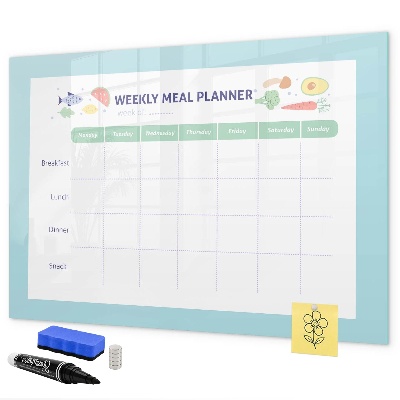 Dry erase board magnetic Meal planner for every week