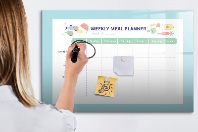 Dry erase board magnetic Meal planner for every week