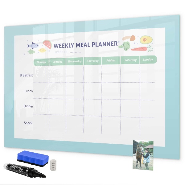 Dry erase board magnetic Meal planner for every week