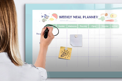 Dry erase board magnetic Meal planner for every week