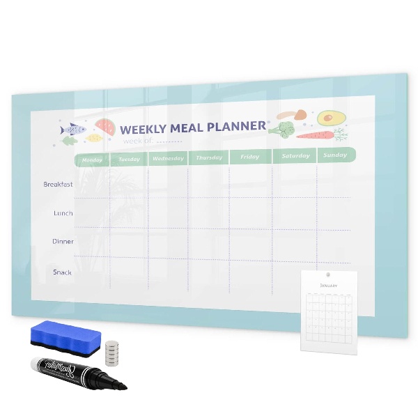 Dry erase board magnetic Meal planner for every week