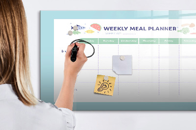 Dry erase board magnetic Meal planner for every week