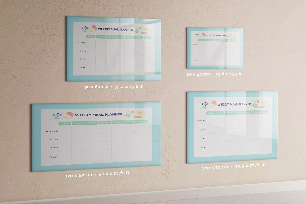 Dry erase board magnetic Meal planner for every week