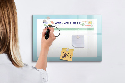 Dry erase board magnetic Meal planner for every week