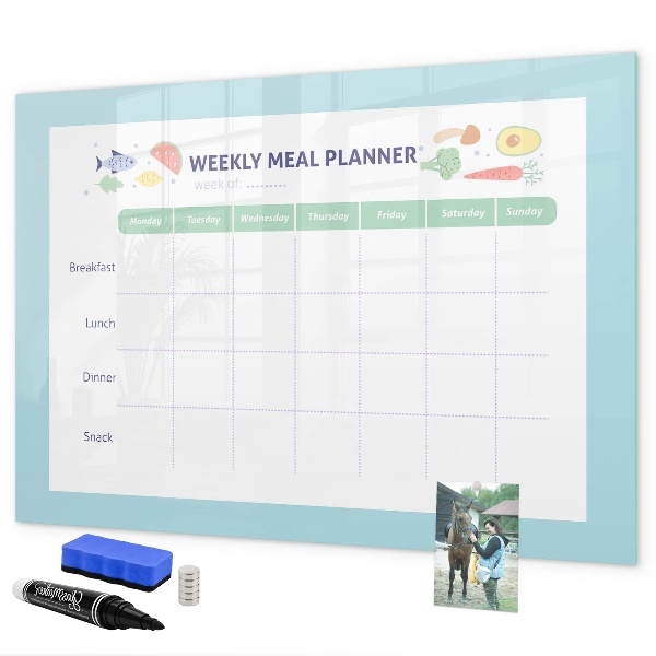 Dry erase board magnetic Meal planner for every week