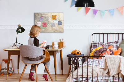 Dry erase board magnetic A stylish board for notes and photos