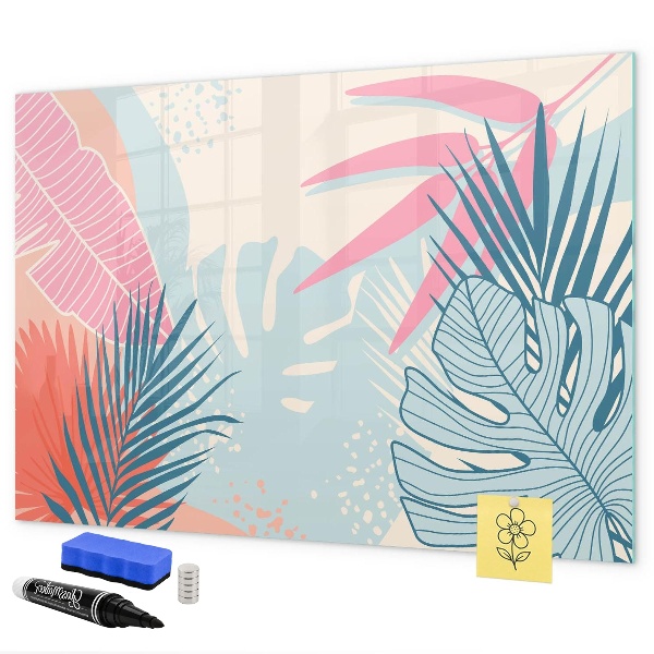 Magnetic dry erase board A colorful board for notes and photos